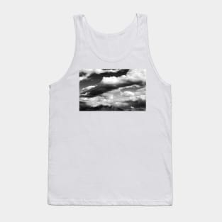 Beyond The Clouds  - Black And White Tank Top